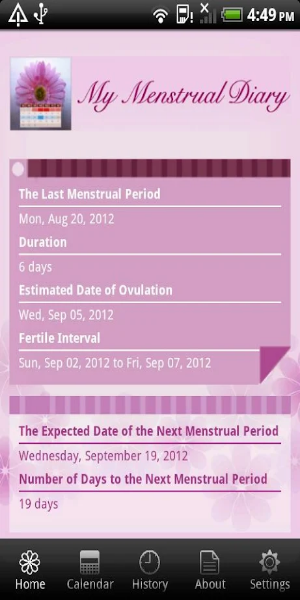 My Menstrual Diary Captura de pantalla 0