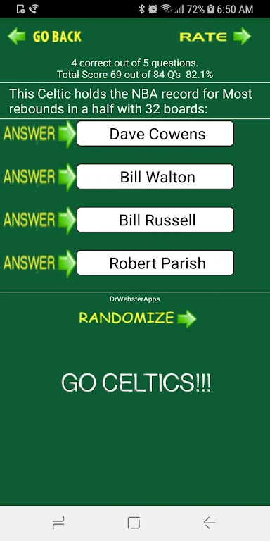Trivia & Schedule Celtics fans Captura de pantalla 1