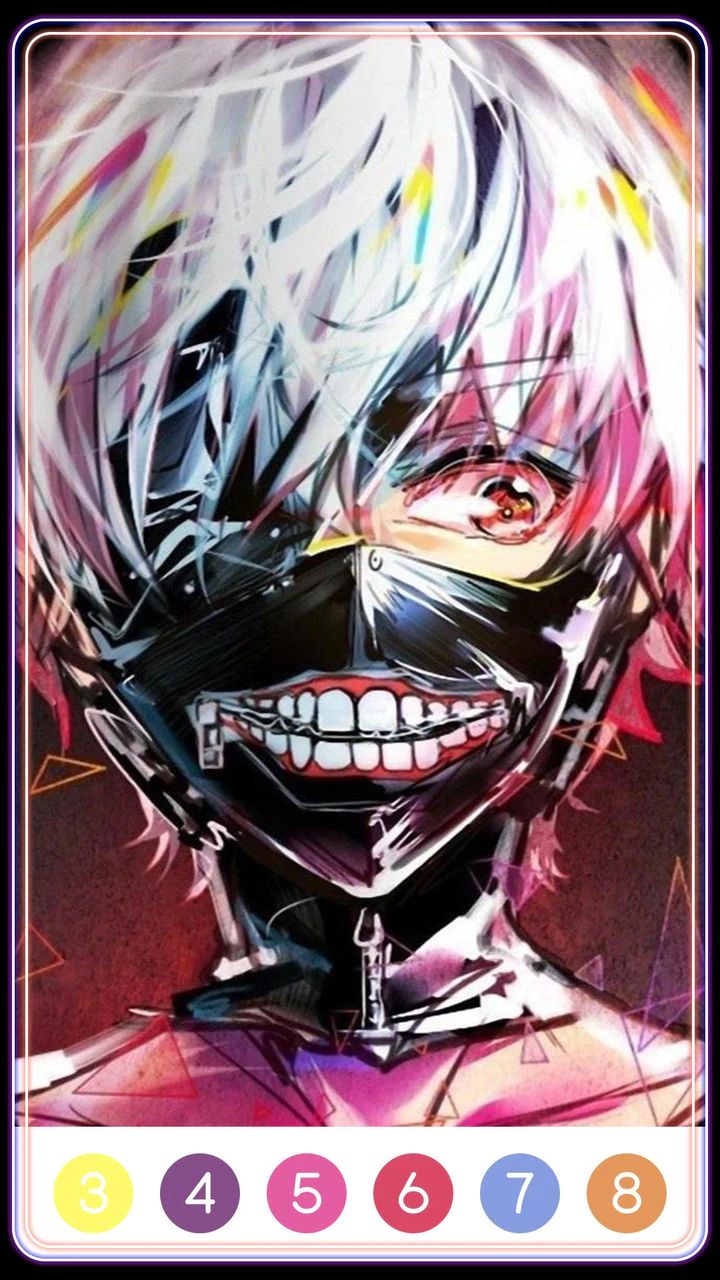 Tokyo Ghoul Paint by Number Captura de tela 2