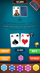 Casino BlackJack 21 Card Game スクリーンショット 1