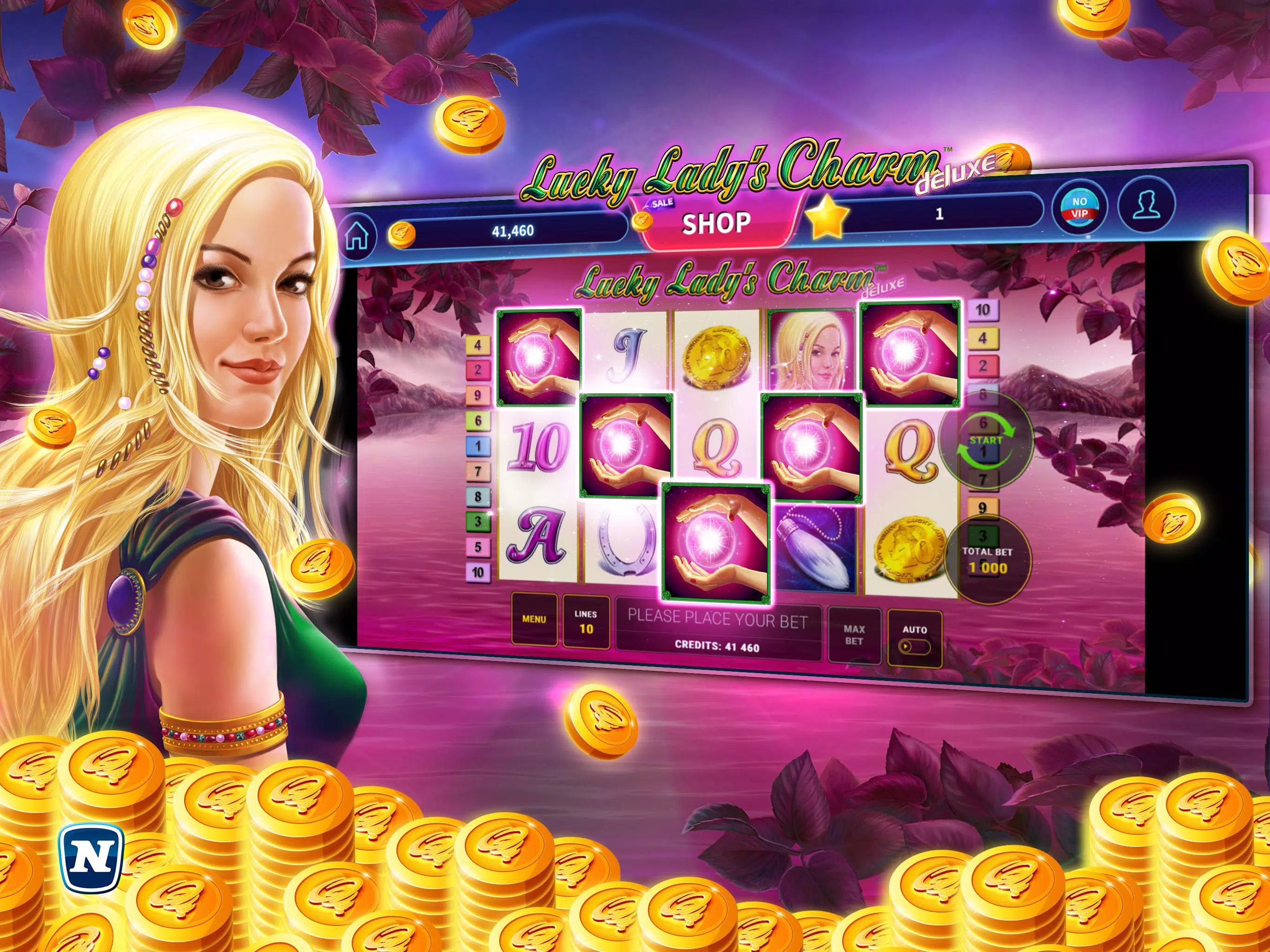 Lucky Lady's Charm Deluxe Slot Скриншот 3