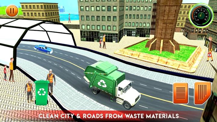 City Garbage Truck Driving Sim Schermafbeelding 1