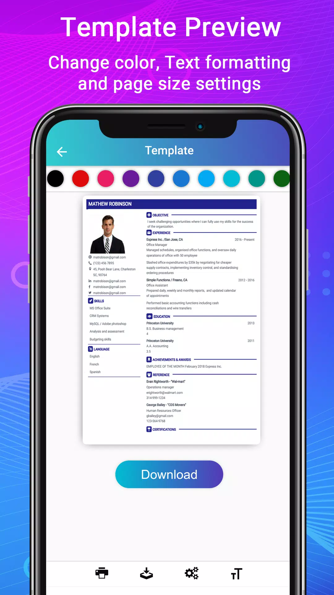 Resume Builder App, CV maker应用截图第3张