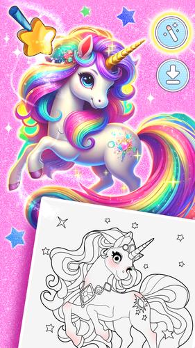Princess Game Fantasy Coloring ဖန်သားပြင်ဓာတ်ပုံ 1