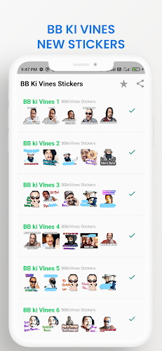 BB Ki Vines Stickers スクリーンショット 0