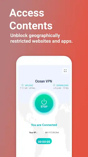 Ocean VPN - Secure VPN Proxy Captura de pantalla 1