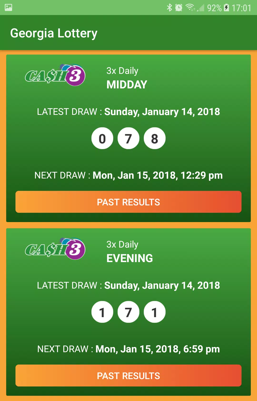 Georgia Lottery Results应用截图第0张