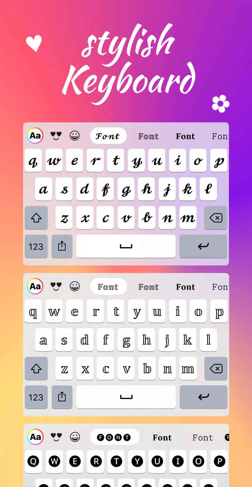 Fonts Keyboard Themes & Emoji スクリーンショット 2