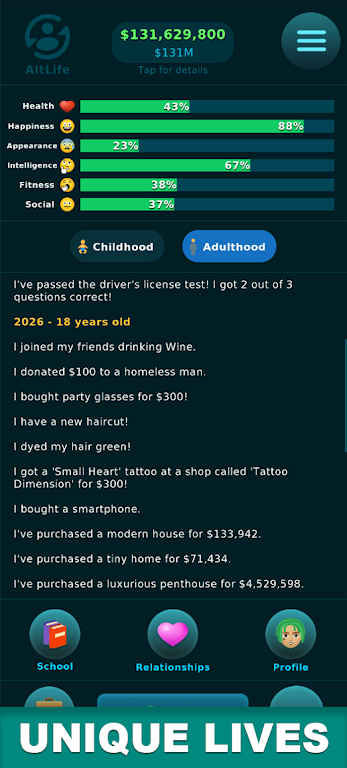 AltLife - Life Simulator Capture d'écran 0