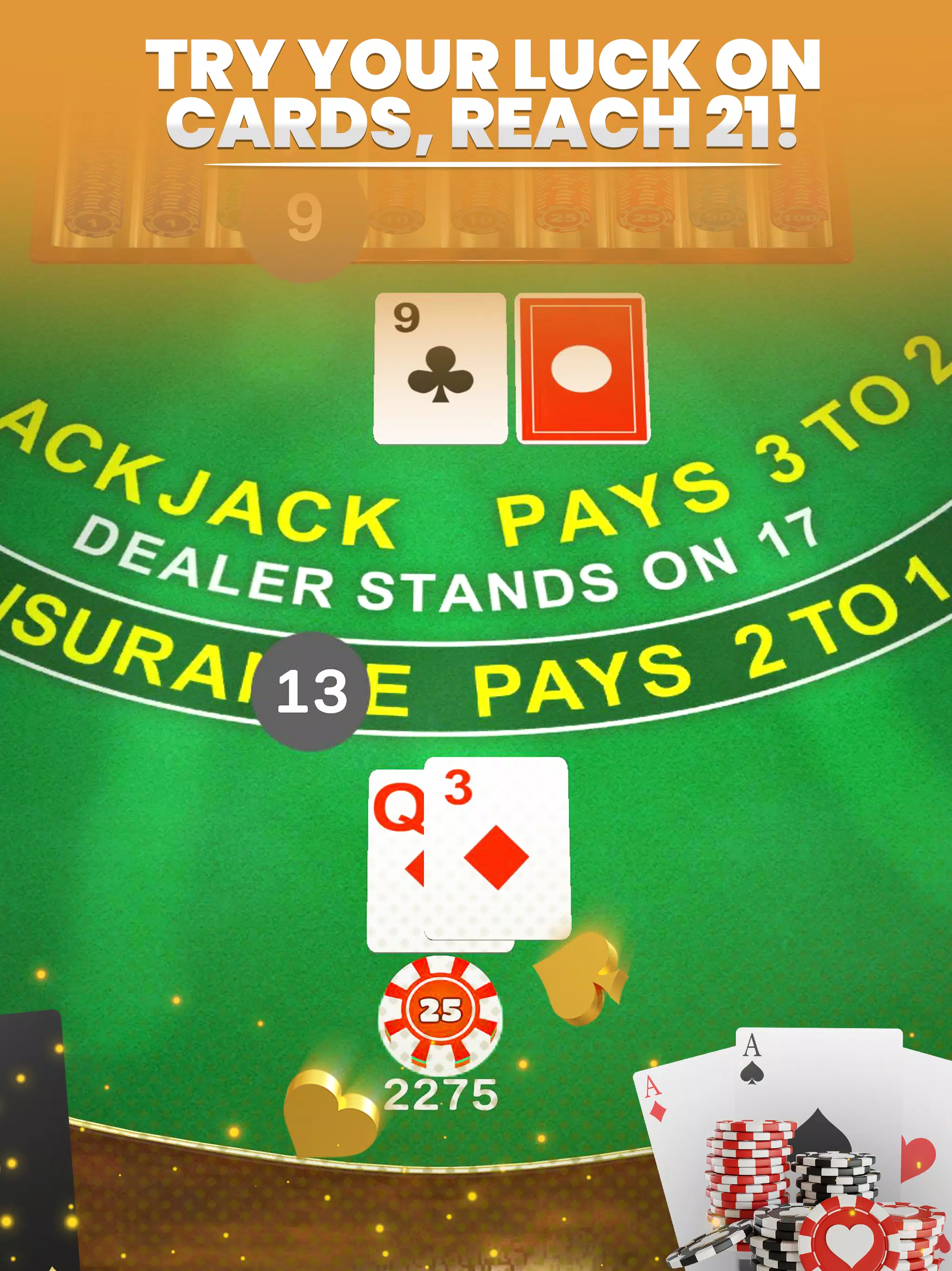 Mega Blackjack - 3D Casino MOD Capture d'écran 0