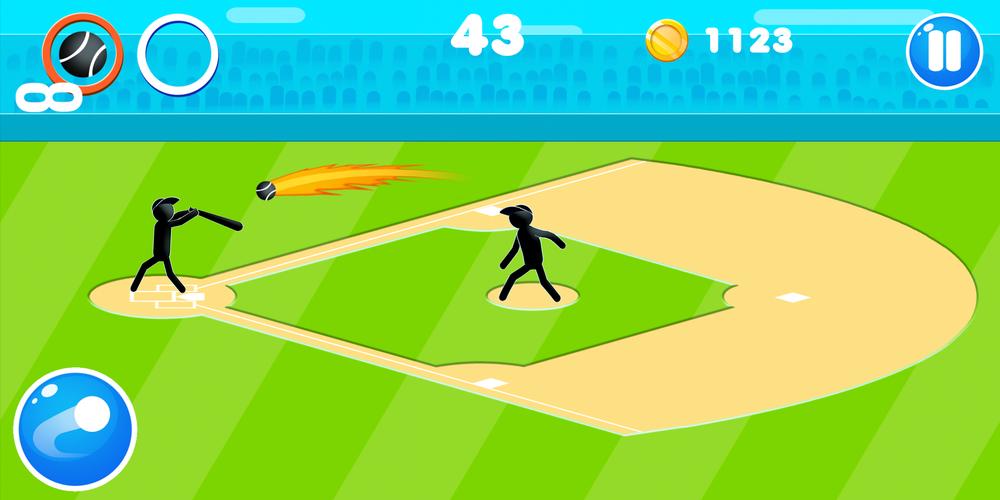 Stickman Baseball Captura de tela 0