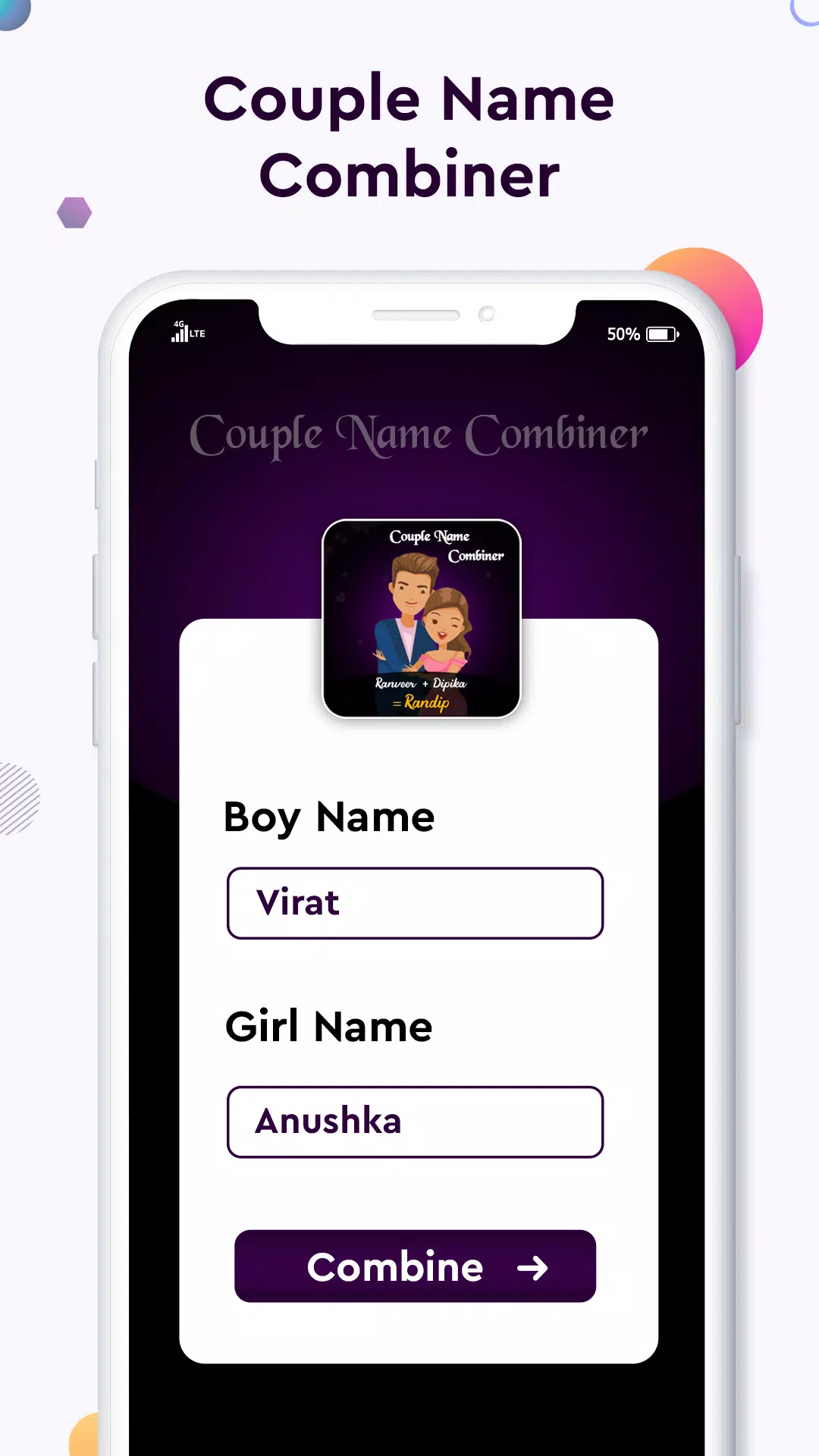 Baby name Couple Name Combiner應用截圖第0張