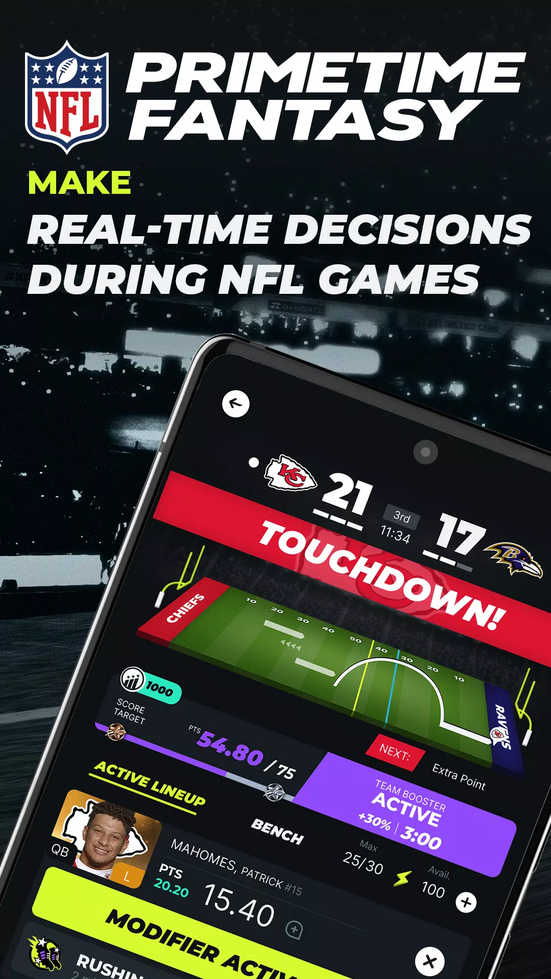 NFL Primetime Fantasy Ekran Görüntüsü 0