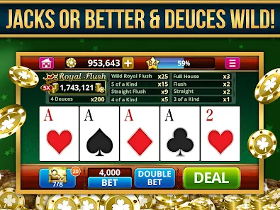 Video Poker Play Poker Offline Скриншот 1