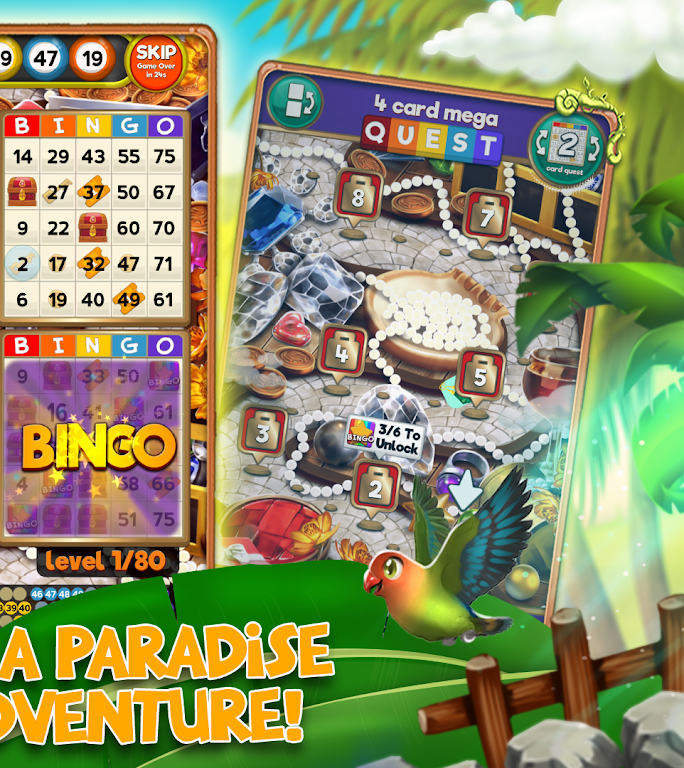 Bingo Treasure Quest - Paradise Island Riches Скриншот 1