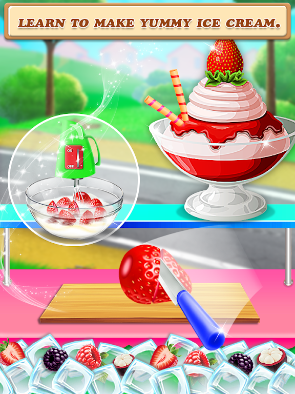 Street Ice Cream Shop Game ภาพหน้าจอ 0