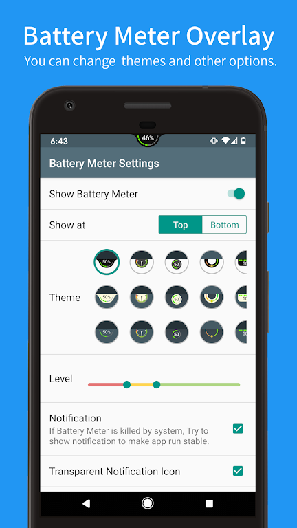 Battery Meter Overlay Capture d'écran 1