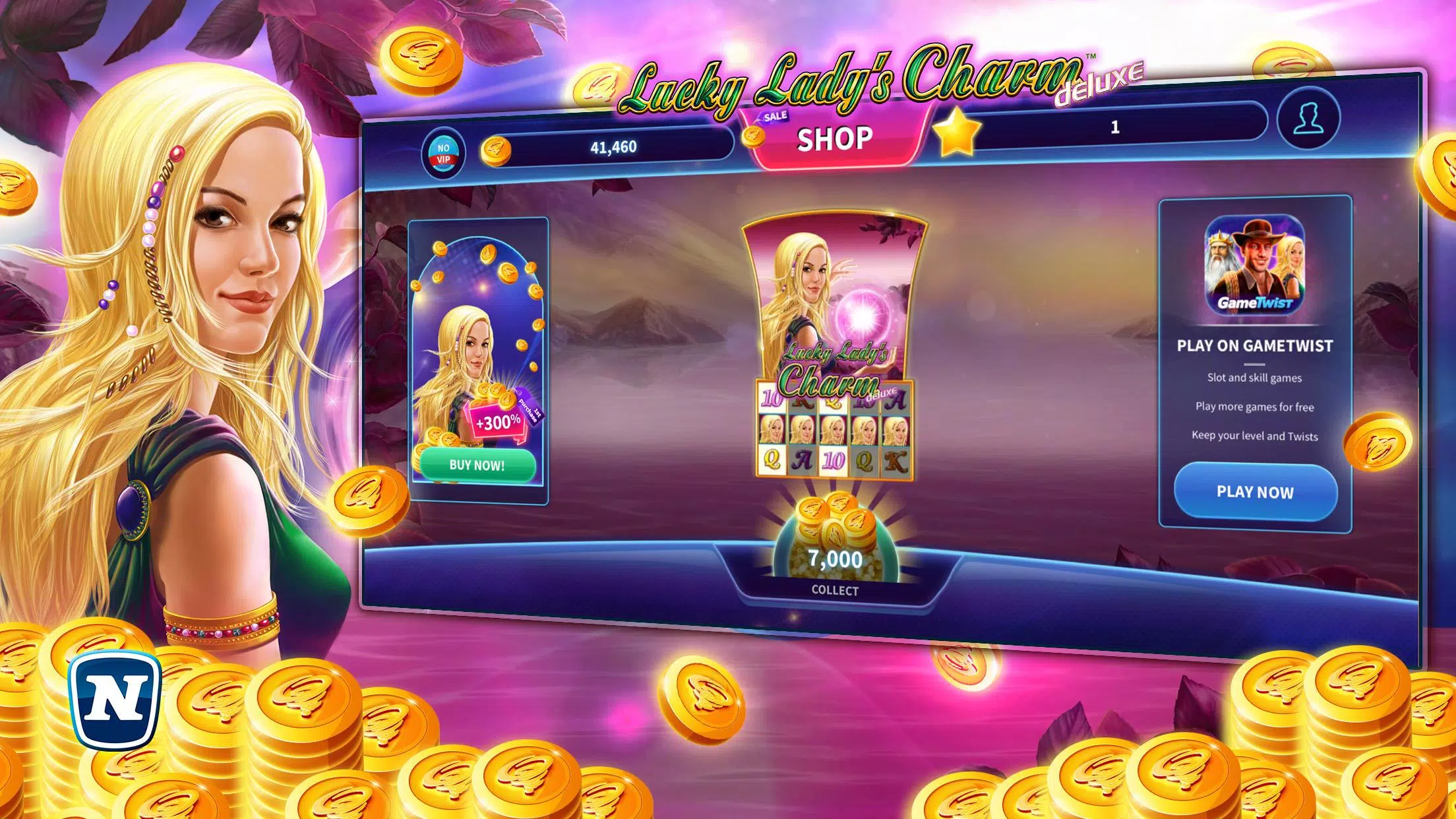 Lucky Lady's Charm Deluxe Slot Скриншот 1