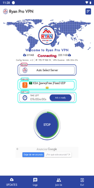 Ryan Pro VPN Mod Ảnh chụp màn hình 0