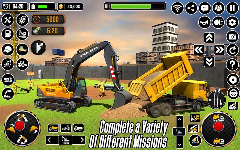 City Heavy Excavator Crane 3D স্ক্রিনশট 1