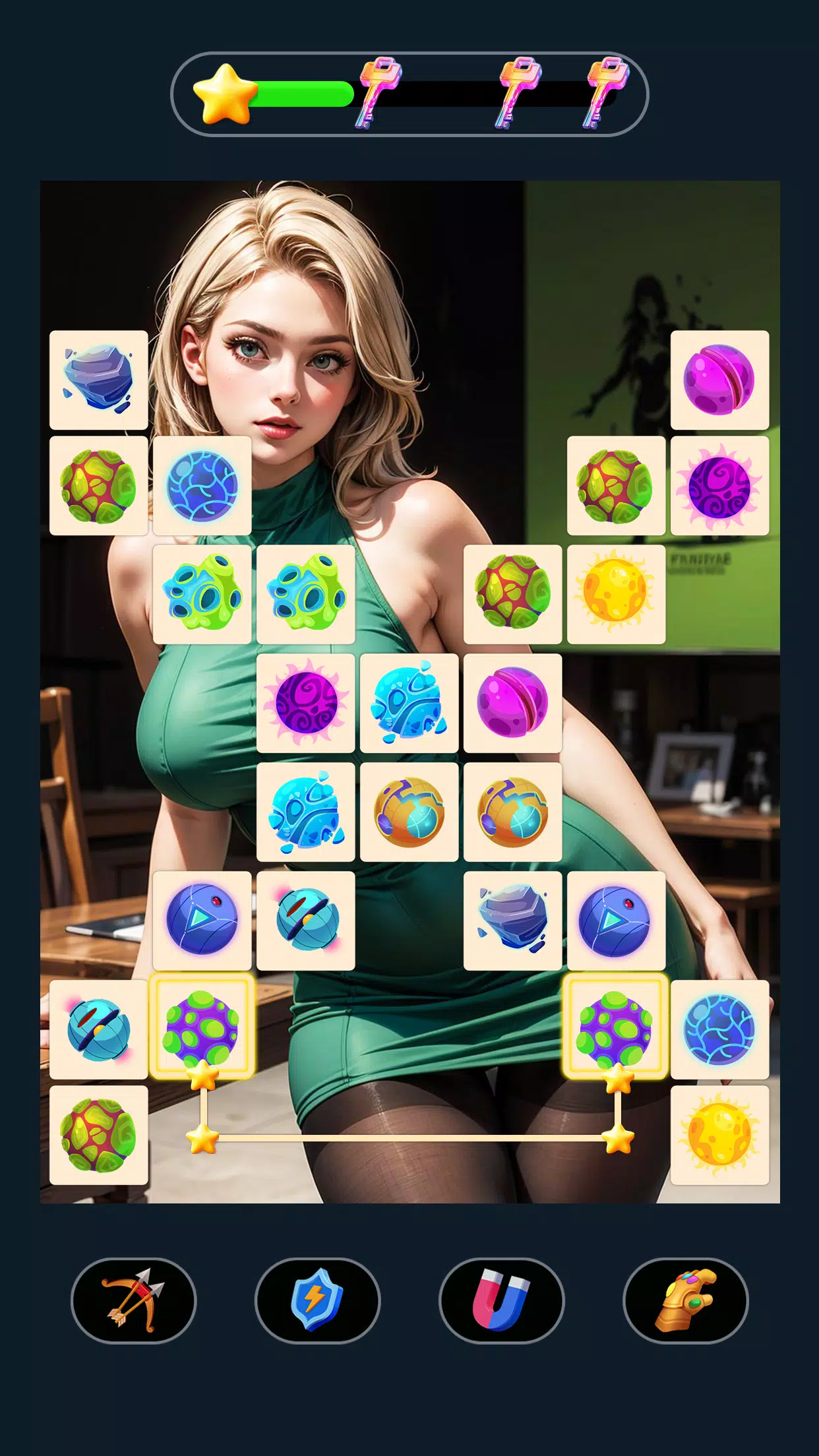 Fantasy Onet - Match Girl Game Captura de pantalla 3