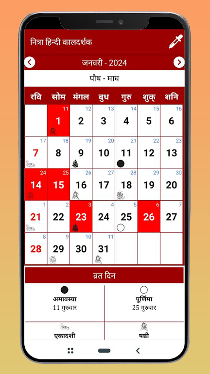 Hindi Calendar 2024 Captura de tela 1