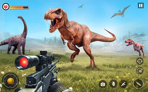 Dino Hunter Sniper 3d: Dinosaur Free FPS Shooting Скриншот 1