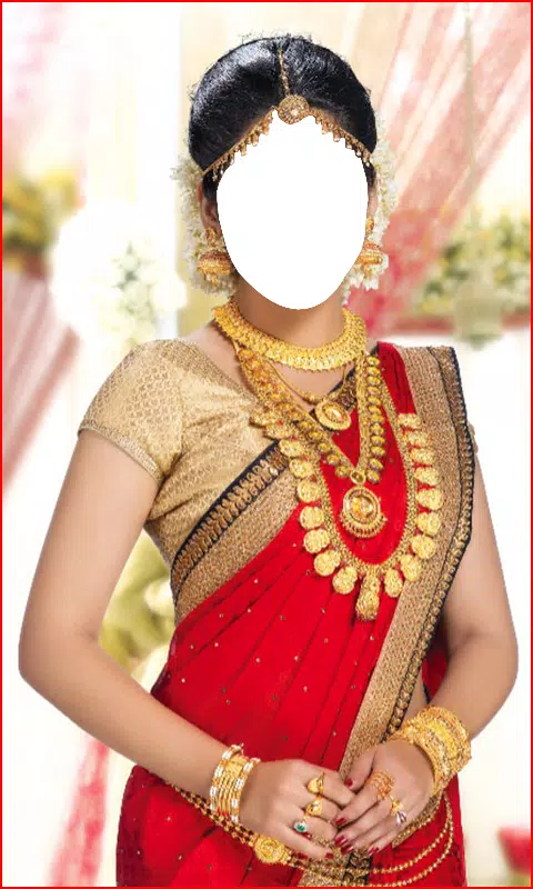 South Indian Women Saree Photo Tangkapan skrin 0