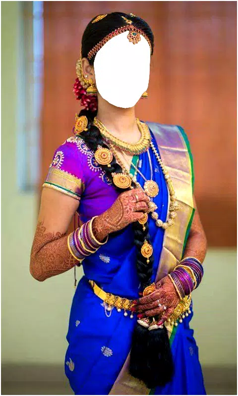 South Indian Women Saree Photo Tangkapan skrin 2