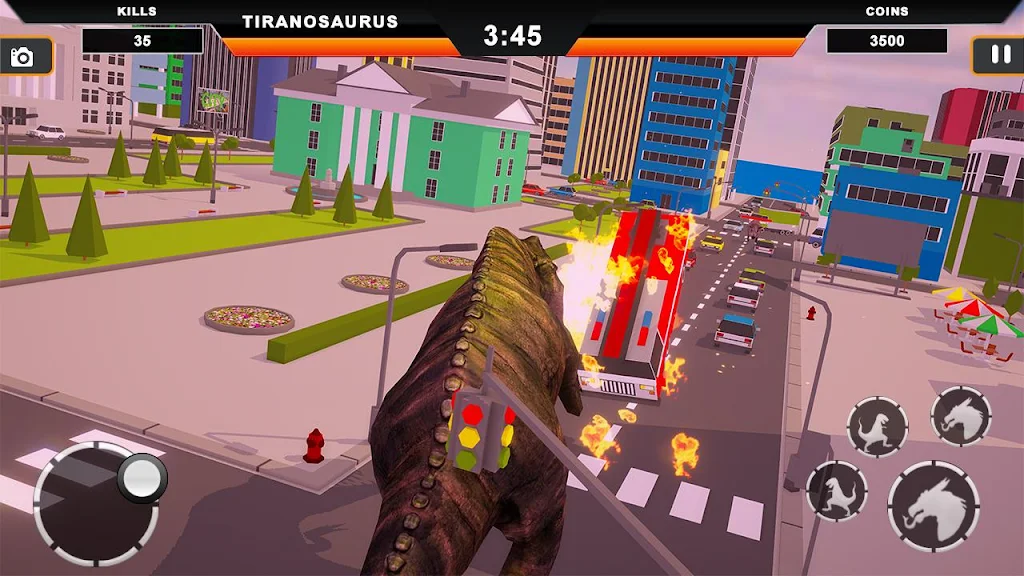Dinosaur Rampage: Dino City Rampage Simulator Capture d'écran 3