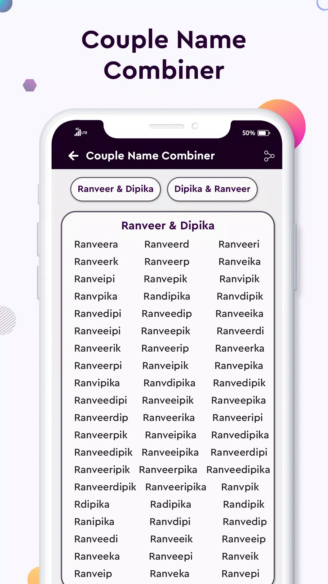 Baby name Couple Name Combiner應用截圖第3張