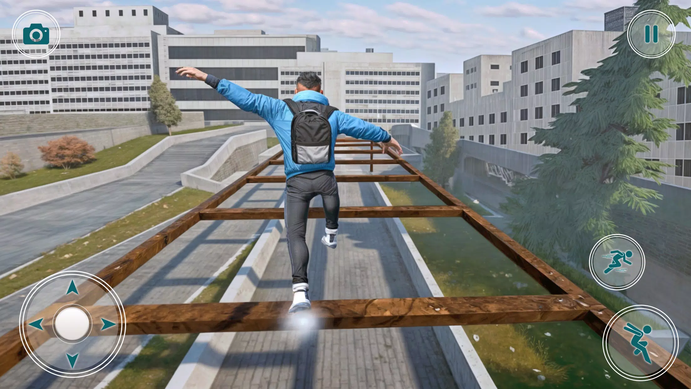 Going Up Parkour Rooftop Games Zrzut ekranu 0