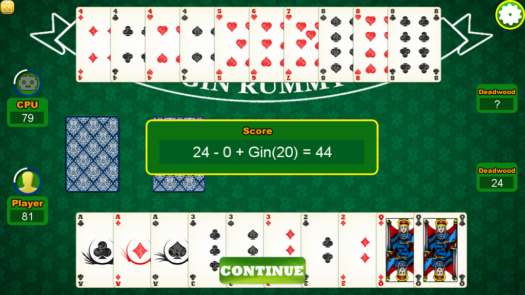 Gin Rummy Pabroton ဖန်သားပြင်ဓာတ်ပုံ 2