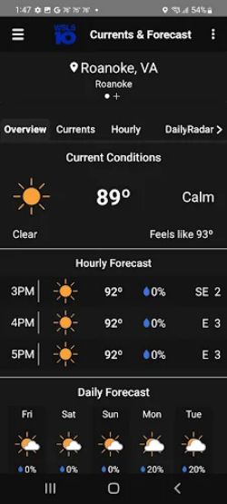 WSLS 10 Roanoke Weather Capture d'écran 1