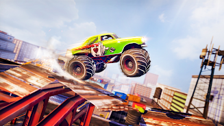 Mega Truck Rooftop Stunt Games 스크린샷 2