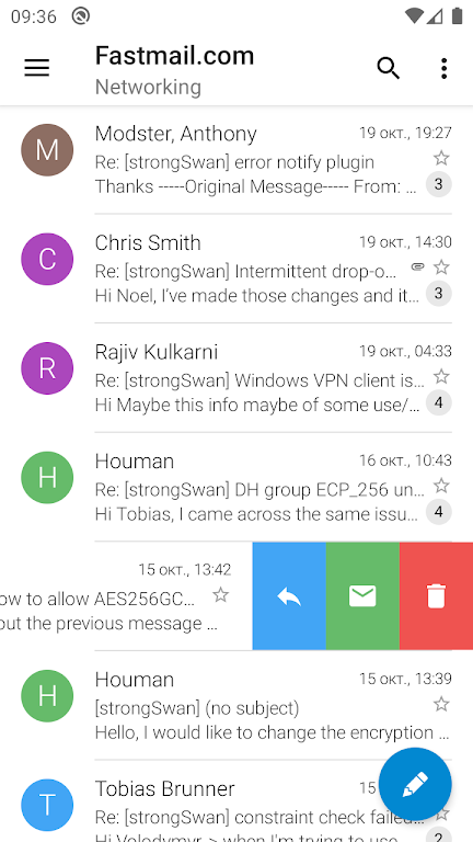 Sugar Mail email app Captura de pantalla 2