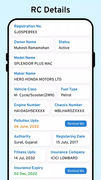 RTO Vehicle Information Tangkapan skrin 2