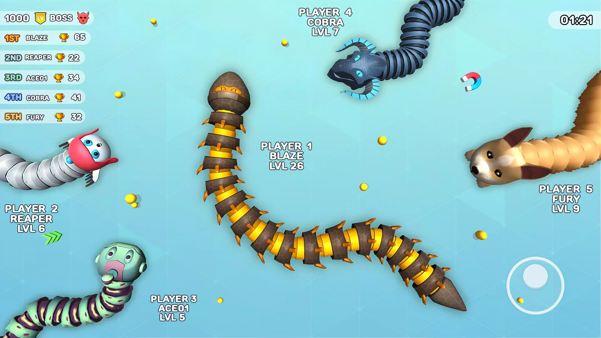 Worms Clash - Snake Games Captura de tela 1