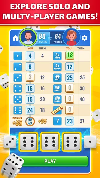 Yatzy: Dice Game Online स्क्रीनशॉट 1