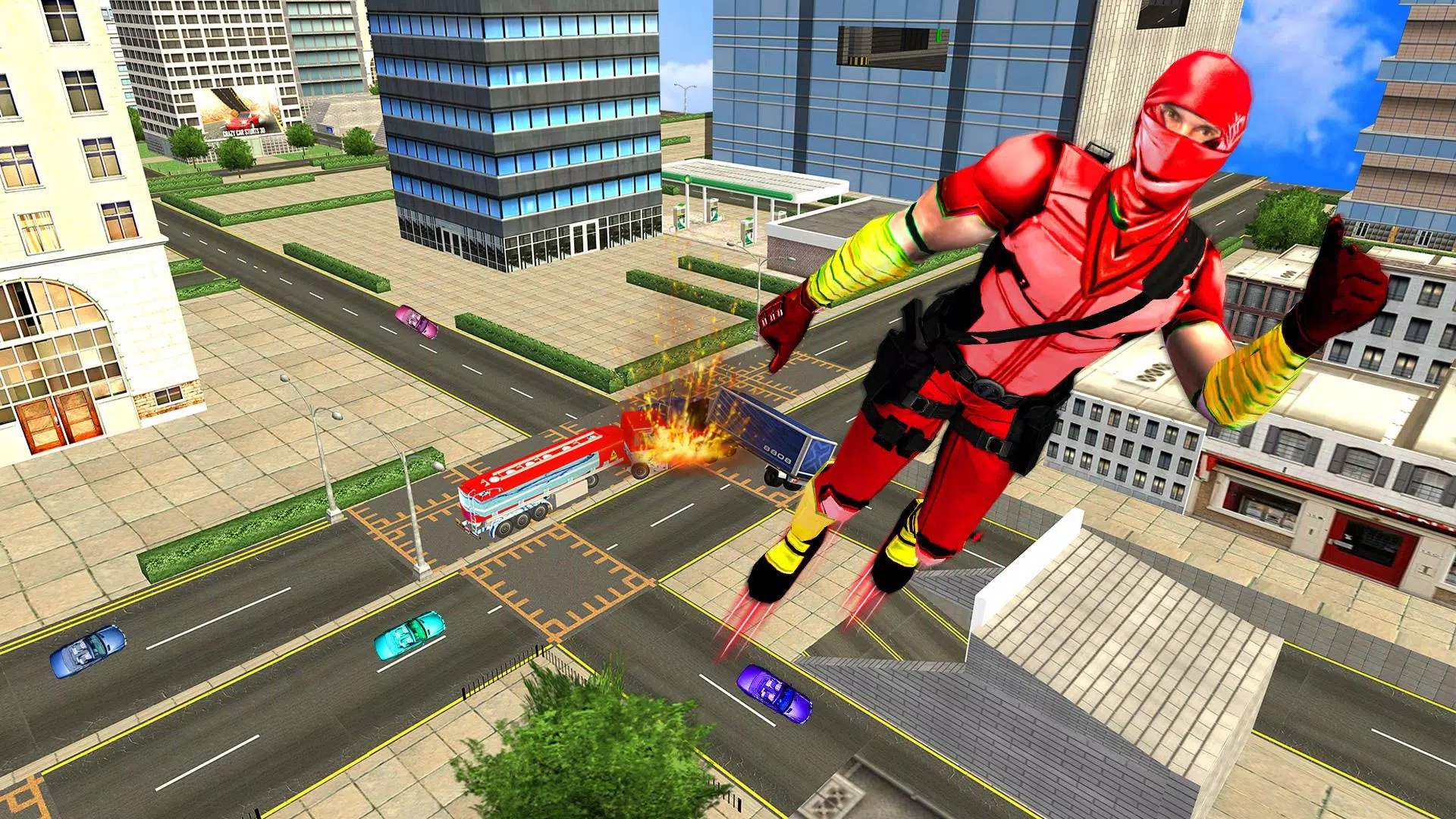 Flying Ninja Hero Crime Chase ภาพหน้าจอ 0