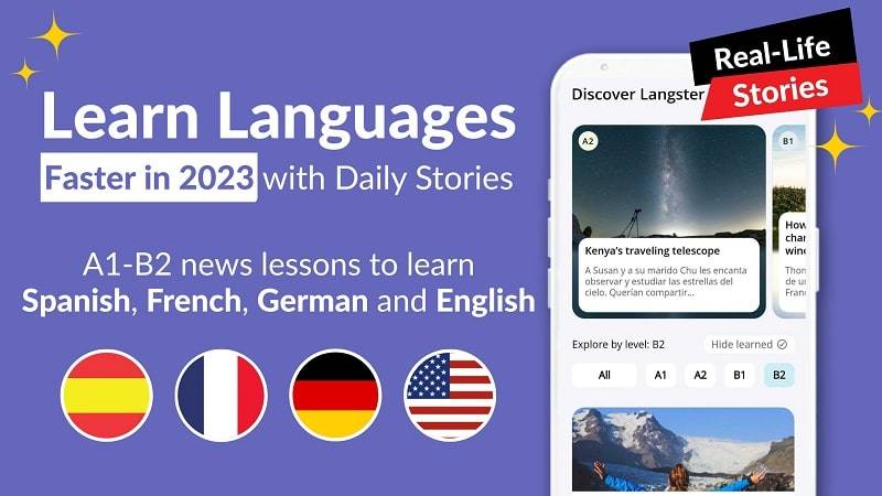 Learn Languages with Langster Capture d'écran 0