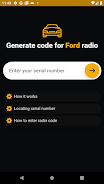 Schermata Ford radio code generator 0