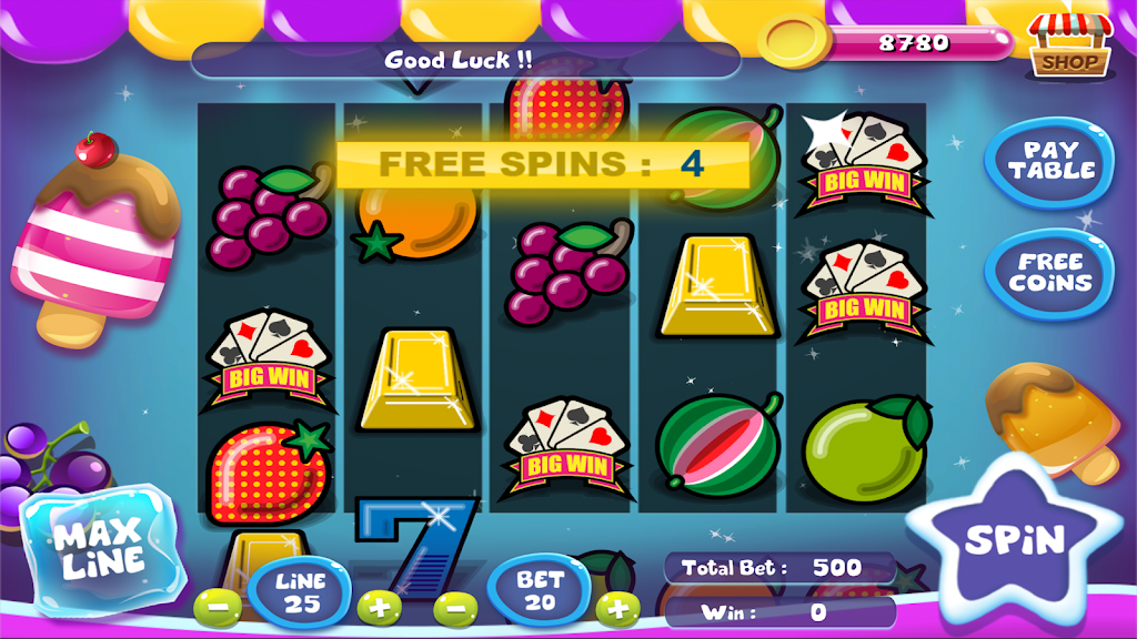 Slot Matchine IceCream - Vegas Casino Slot Games Captura de tela 3