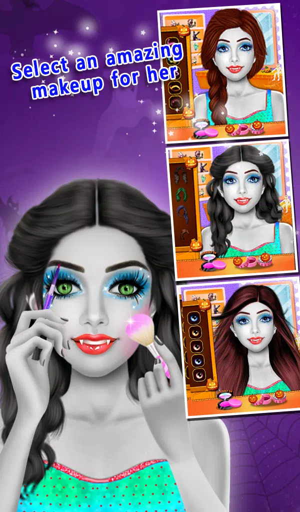 Halloween Makeover Salon Games 스크린샷 2