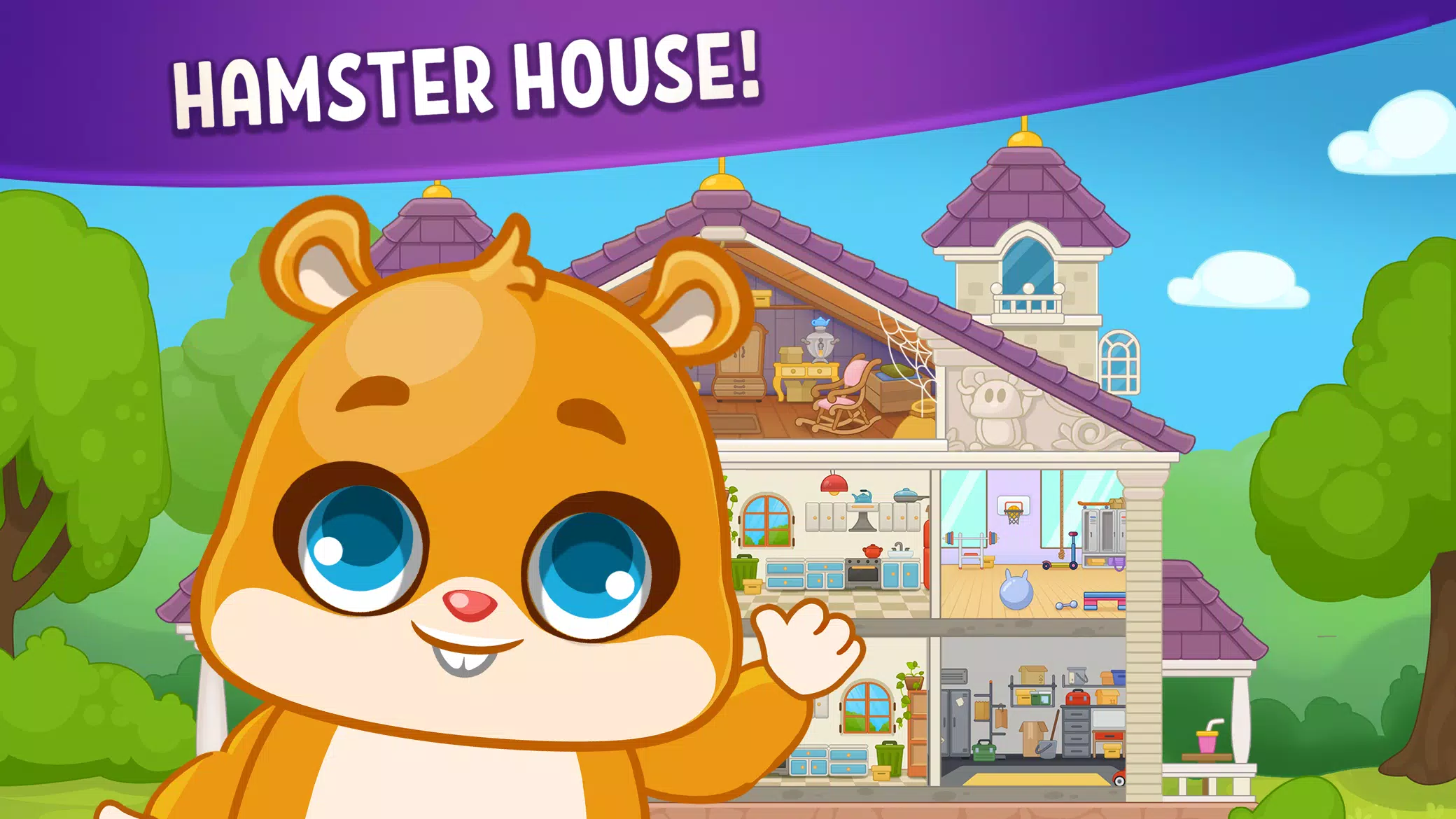 Hamster House: Kids Mini Games Zrzut ekranu 0