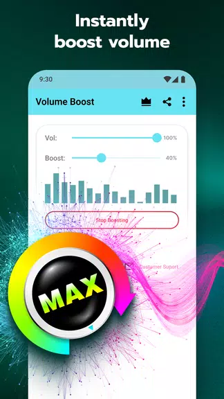 Schermata Volume Booster for Android 2