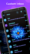 Blue Blossoms SMS Theme স্ক্রিনশট 0