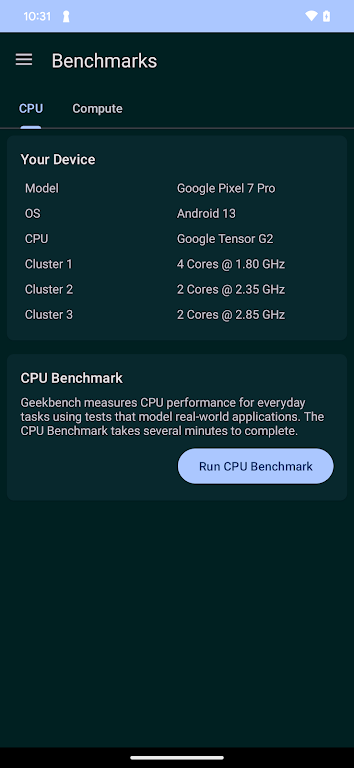 Geekbench 6 ဖန်သားပြင်ဓာတ်ပုံ 0