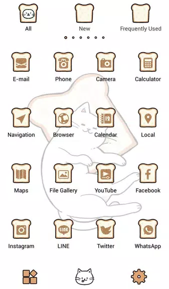 Cute Wallpaper Bread Cat Theme Captura de tela 2