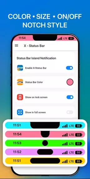 iCenter iOS 16: X - Status Bar Ekran Görüntüsü 3